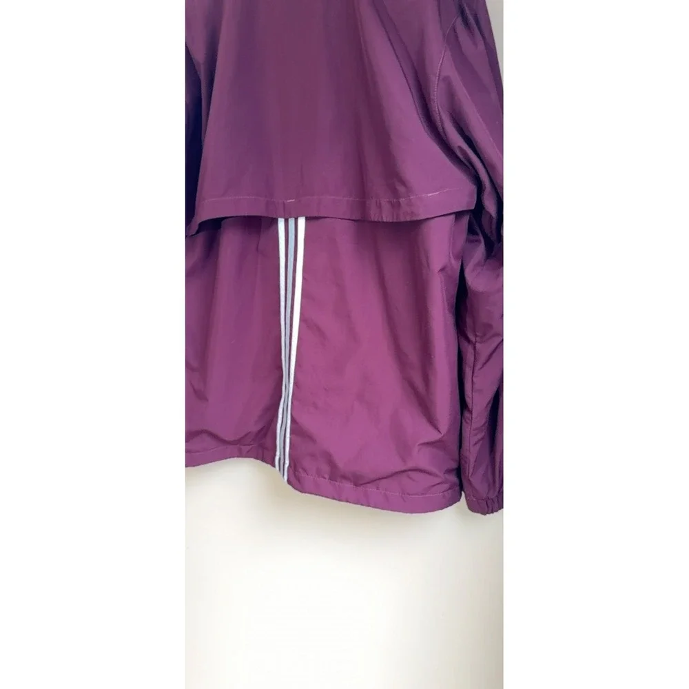 Adidas Quarter Zip Windbreaker Jacket Men's‎ M Maroon Mesh Lined Vented Outdoor